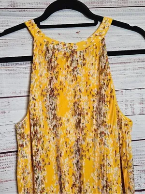 Maison d'Amelie pleated floral halter dress thumbnail 3