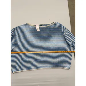 Wild Fable Blue Cream Striped Knit Boat Neck Sweater Plus Size 4X NWT thumbnail 4