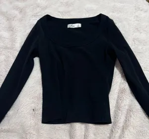 Hollister Black Scoop Neck Long Sleeve Shirt thumbnail 1