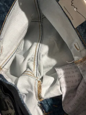 We The Free Free People High Rise Tinsley Printed Illusions Jeans Size 24 NWT thumbnail 6