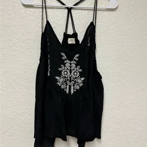 NWT O’NEILL Black Camisole with White Embroidery thumbnail 7
