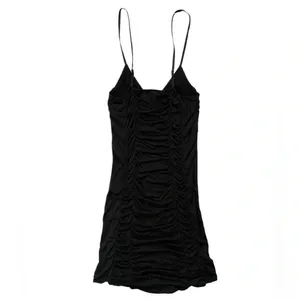 Free People Black Bodycon Ruched Sequin Y2K Mini Dress NWT thumbnail 5
