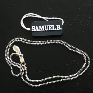 SAMUEL B Oxidized Sterling Silver Necklace Popcorn Chain 18 inches Brand New thumbnail 4