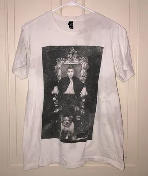 Bay Island Justin Bieber Throne And Dog Tiedye T-shirt White Size Large thumbnail 1