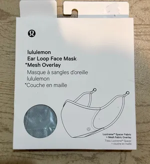NWT Lululemon Ear‎ Loop Face Mask blue thumbnail 1