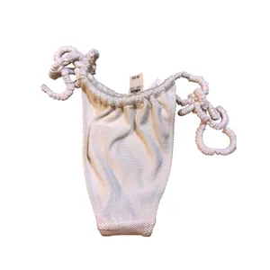 Aerie Real Good White Waffle Textured Side Tie Cheekiest Bikini Bottom Small NWT thumbnail 7