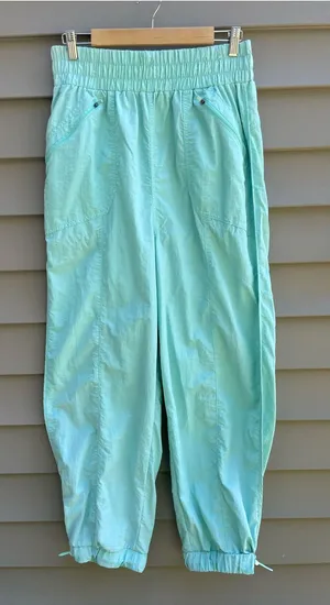 Zenana Womens Mint Green Elastic Waist Cargo Jogger Pants thumbnail 1