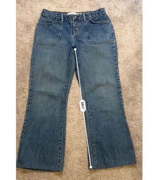 Women’s GAP Flare 100% Cotton Medium Wash Jeans 10 thumbnail 6