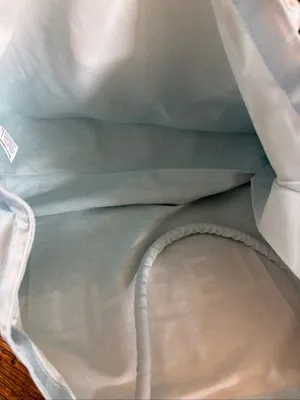 Athleta Double Handle Ombre Canvas Tote Bag Blue and White NWOT‎ thumbnail 4