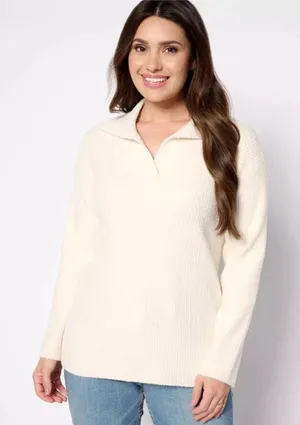 Barefoot Dreams CozyChic Cord Ribbed Pullover Large thumbnail 1