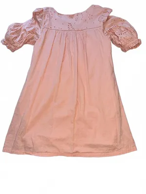Boho Cottagecore Universal Thread Peach Eyelet Peasant Dress Size S thumbnail 5