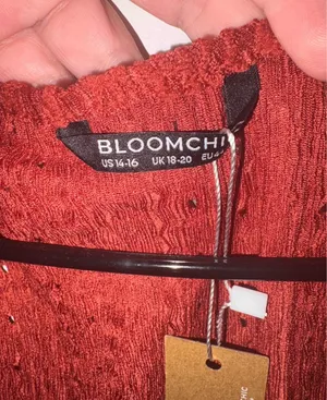 BloomChic long-sleeved top with eyelet details, size 14-16, NWT thumbnail 3