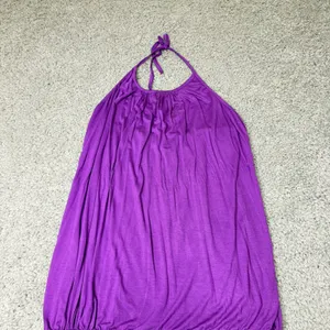 Urban Nomad Earthbound Trading Purple Halter Bubble Hem Boho Top Womens L XL thumbnail 4