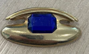 Vintage M Jent Brooch Blue thumbnail 1