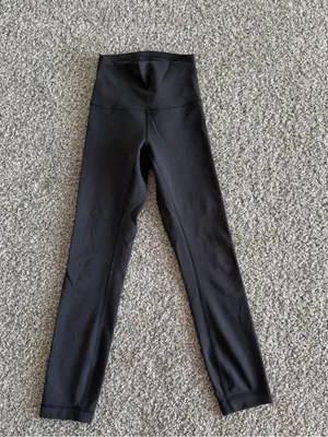 lululemon athletica Black Womens Leggings with Logo Wunder Train thumbnail 7
