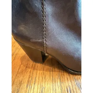 Stuart Weitzman Boots Womens Size 6.5 Brown Leather Ankle Block Heel Zip OW32737 thumbnail 6