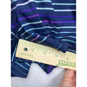 Athleta Women's Striped Running Shorts Size S‎ Navy Purple Teal Athletic thumbnail 7