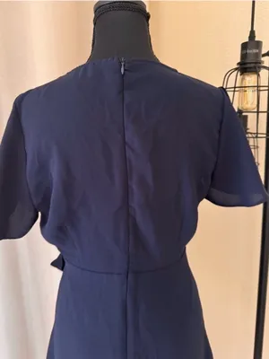 Altar’d State Navy Blue Wrap Dress M Flutter Sleeve Cocktail Party Dress thumbnail 7