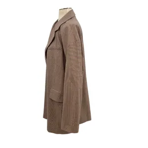 Free People Reggie Oversized Blazer Plaid Houndstooth Ginger‎ Combo Size XL thumbnail 7