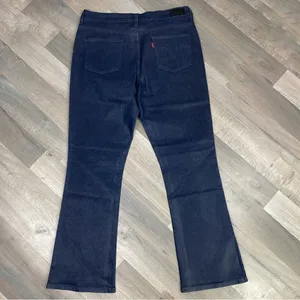 Levi's Jeans Womens 16 Mid Rise Skinny Bootcut Oil Rubbed Blue 33x 32‎ Western thumbnail 4