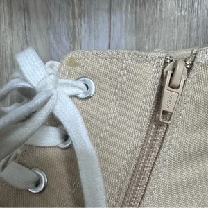 Sincerely Jules Vespa Z High-Top Cream Canvas Platform Sneakers Women’s 8.5 thumbnail 11