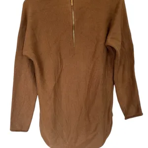 Michael Kors Hi-Lo Brown Back Zip Sweater thumbnail 2