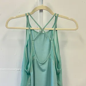 Lululemon Wild Tank Top Mint Green Strappy Criss Cross‎ Back Mesh Size 4 thumbnail 5