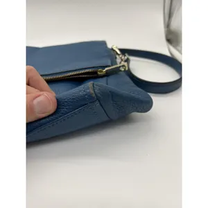 Kate Spade Crossbody Bag Womens Medium Blue Leather Zip Front Adjustable Strap thumbnail 4