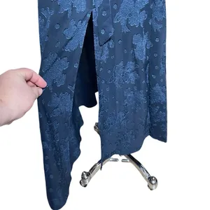 LULUS Compelling Love Navy Blue Floral Burnout Belted Maxi Dress thumbnail 6