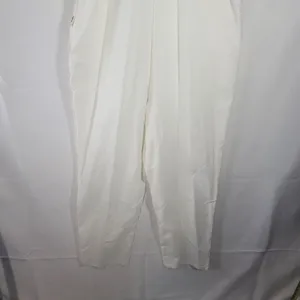Stoney Clover Lane Target White Linen Blend Overalls with Gold Heart Hardware M thumbnail 12