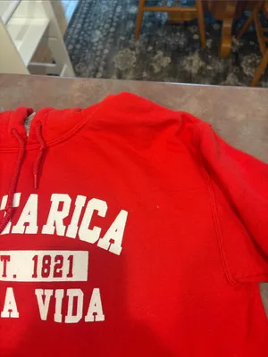 Costa Rica Pura Vida Size Small Red Hooded Sweatshirt thumbnail 7