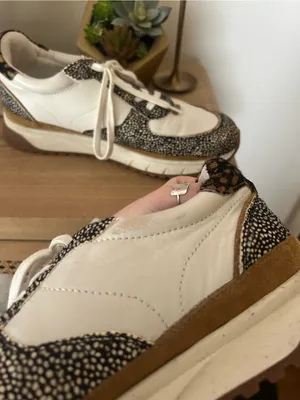 Madewell Kickoff Trainer Sneakers Olive Grove Multi Leather‎ Spots White Tan 9 thumbnail 10