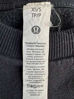 lululemon athletica Women's Black Crewneck Sweatshirt thumbnail 3