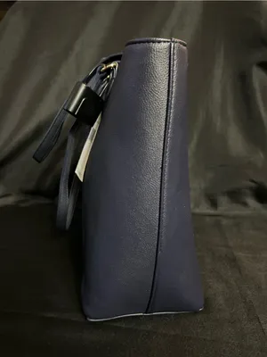 Tommy Hilfiger Dark Blue Embossed Logo Tote Handbag Purse NWT thumbnail 5