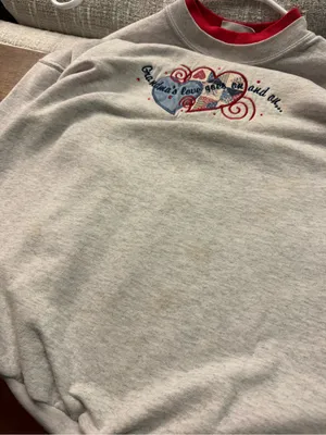 Vintage 90s Grandma Embroidered Crewneck Sweatshirt M&C Sportswear Grannycore Lg thumbnail 6