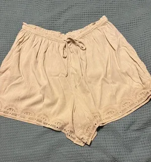 Aerie Off-Duty Gauze Boxer Shorts in Tan XL NWT $39.95 sleepwear thumbnail 1