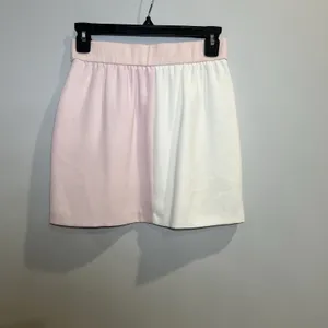 Amanda Uprichard Frankie Mini Skirt Size XS Revolve‎ Pink And White Side Pockets thumbnail 2