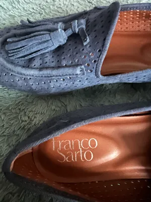 Franco Sarto Women’s Blue Suede Loafers Slip On Flats Shoes Size 6.5 thumbnail 2