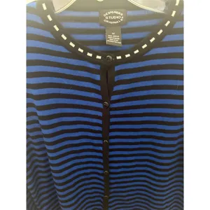 Designers studio Women's Striped Cardigan Sweater Multicolor‎ Size M Long Sleeve thumbnail 2