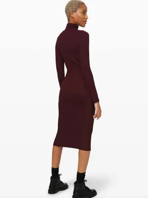 Lululemon Its Rulu Mock Neck Dress, Garnet thumbnail 3