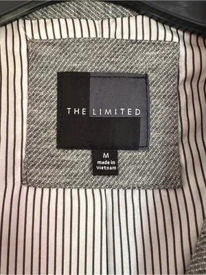 The Limited Gray Stretch Knit 3/4 Sleeve Single Button Blazer Size M thumbnail 4