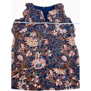Madewell Boho Floral Ruffle Navy Dress Size XL thumbnail 8