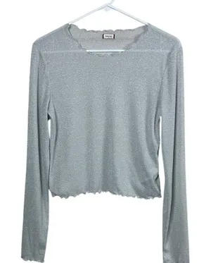 Aritzia Sunday Best Blue Sparkle Top size L thumbnail 1
