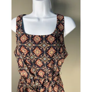 Francesca's Boho Geometric Tie Waist Mini Dress Festival‎ Cottagecore Medium thumbnail 3