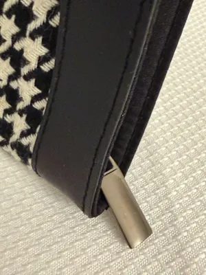 Savvy Black & White Houndstooth Cosmetic/Clutch Bag thumbnail 3