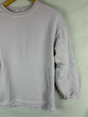 Aerie Oversized Lilac Crewneck Long Sleeve Pullover Size XXS thumbnail 3