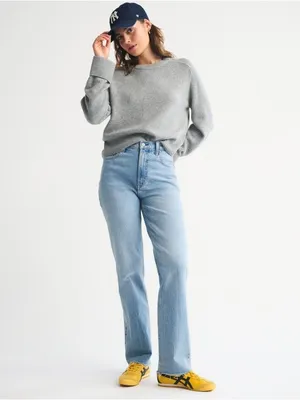 Abercrombie & Fitch Light Wash 90s Straight Ultra High Rise Jeans Size 26 thumbnail 4