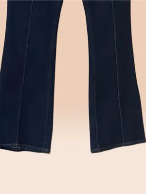 LOFT The Slim Flare Jeans Dark Wash Front Seam Size 28/6 thumbnail 5
