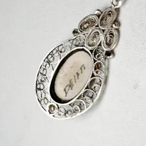 Sterling Silver Filigree Deift Dutch Pendant Signed Deift thumbnail 5