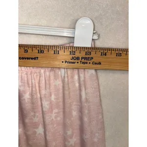 Caution To The Wind Pink Star Print‎ Pajama Set Medium Long Sleeve Top Joggers thumbnail 8